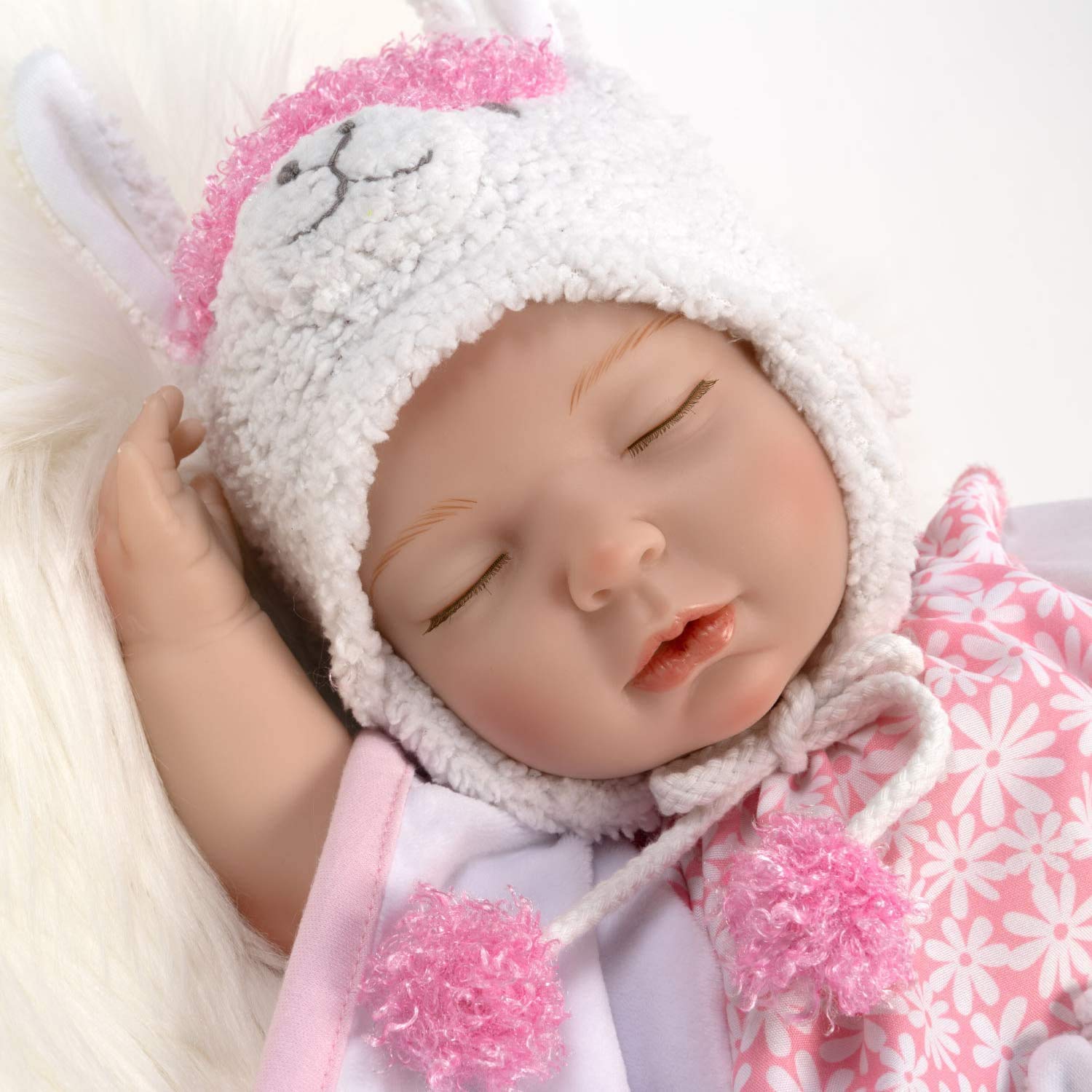 18 Inch Realistic Reborn Baby Doll with Magnetic Pacifier & Accessories - Paradise Galleries Original Collection | Perfect Special Birthday Gift & Nursery Decoration (Lullaby Llama Theme)