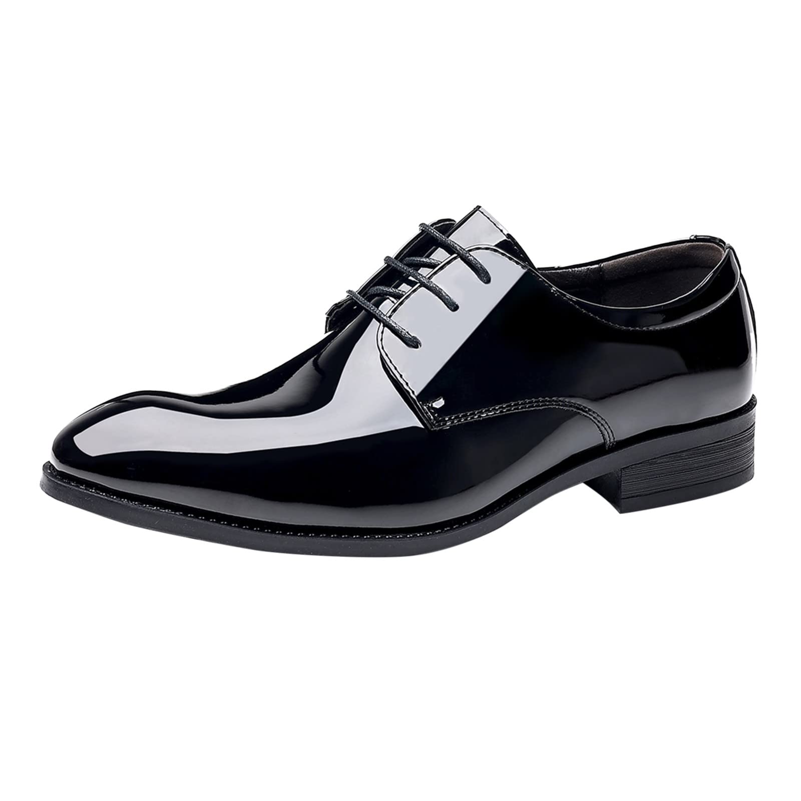 **Men's Black Oxford Dress Shoes - Breathable & Comfortable Business Casual Shoes for Work, Office & Formal Events**