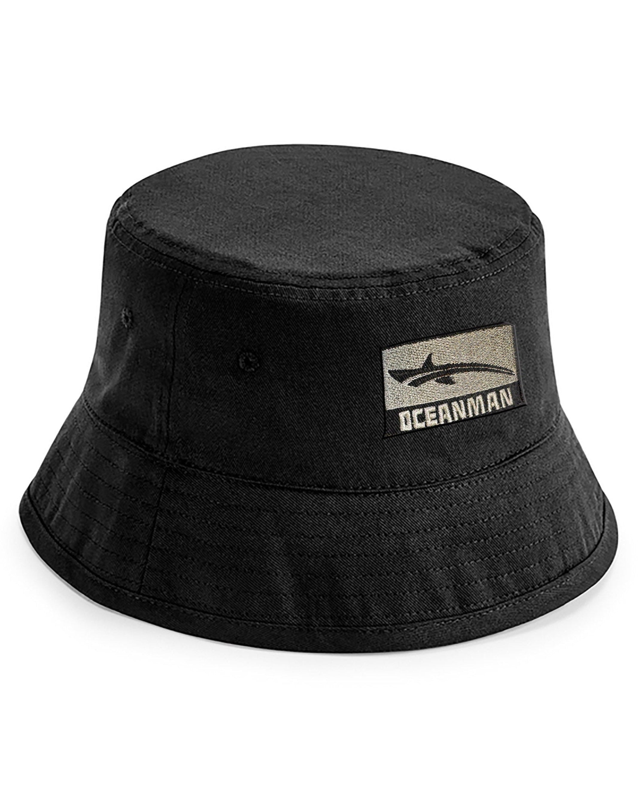 OCEANMAN Black Bucket Hat for Men & Women - Sun Protection Outdoor Fishing Hiking Beach Travel - Adjustable & Lightweight Summer Hat