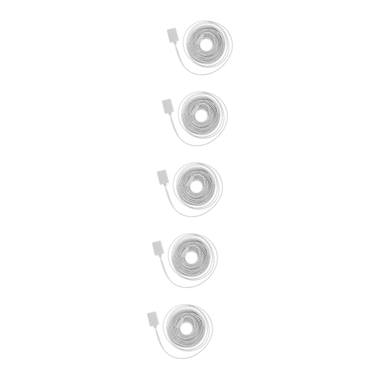 HOMSFOU 5-Pack British Telephone Cord - 10ft Phone Cable for Landlines, Extension Cord with PVC Coating, White - Perfect for Home, Office, and Retro Phone Setups