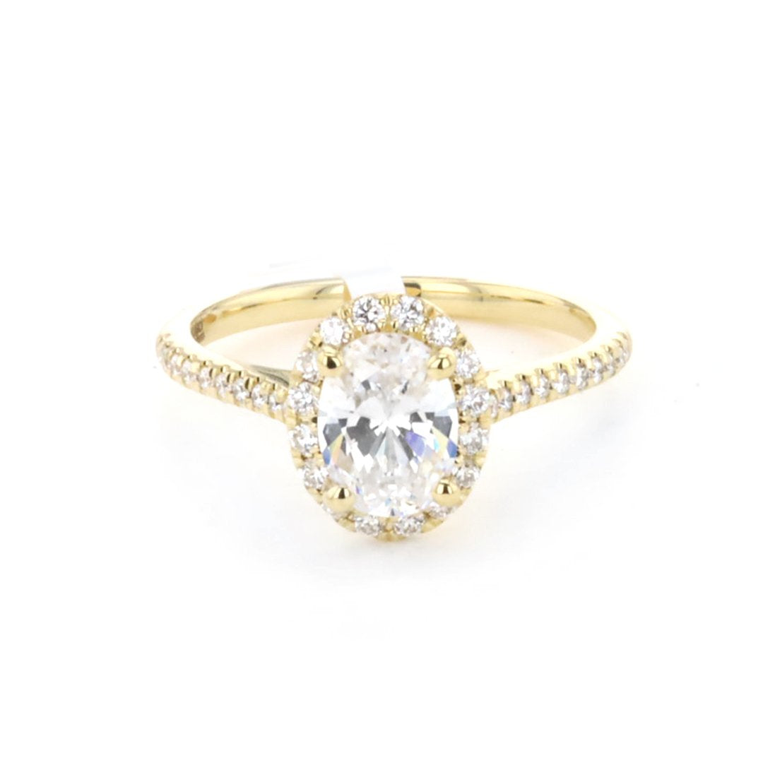 0.27 Carat Diamond Halo Engagement Ring for Women - Elegant Wedding Proposal Ring for Brides, Anniversary & Valentine's Day Gift