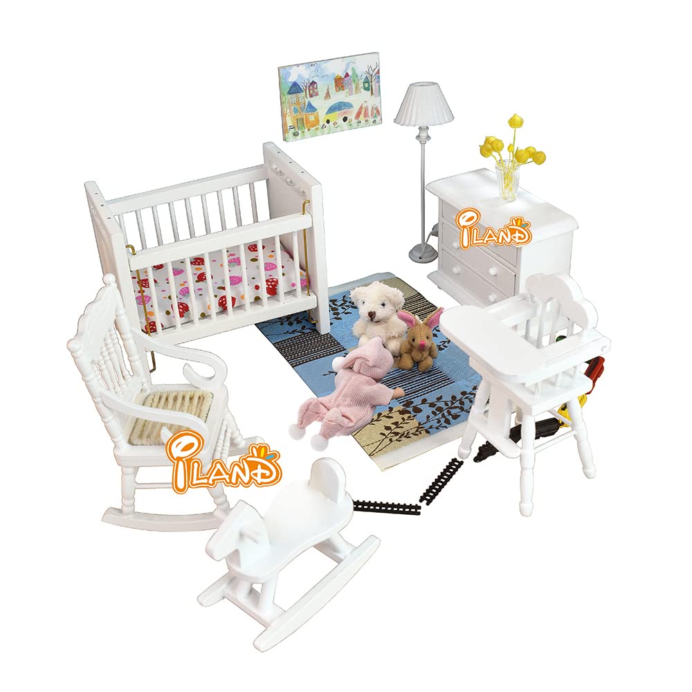 1/12 Scale Miniature Dollhouse Furniture Set - 14pcs Lovely Baby Nursery Accessories for Dollhouse Decor, DIY & Collectibles | Perfect for Dollhouse Enthusiasts, Model Making & Gift Giving