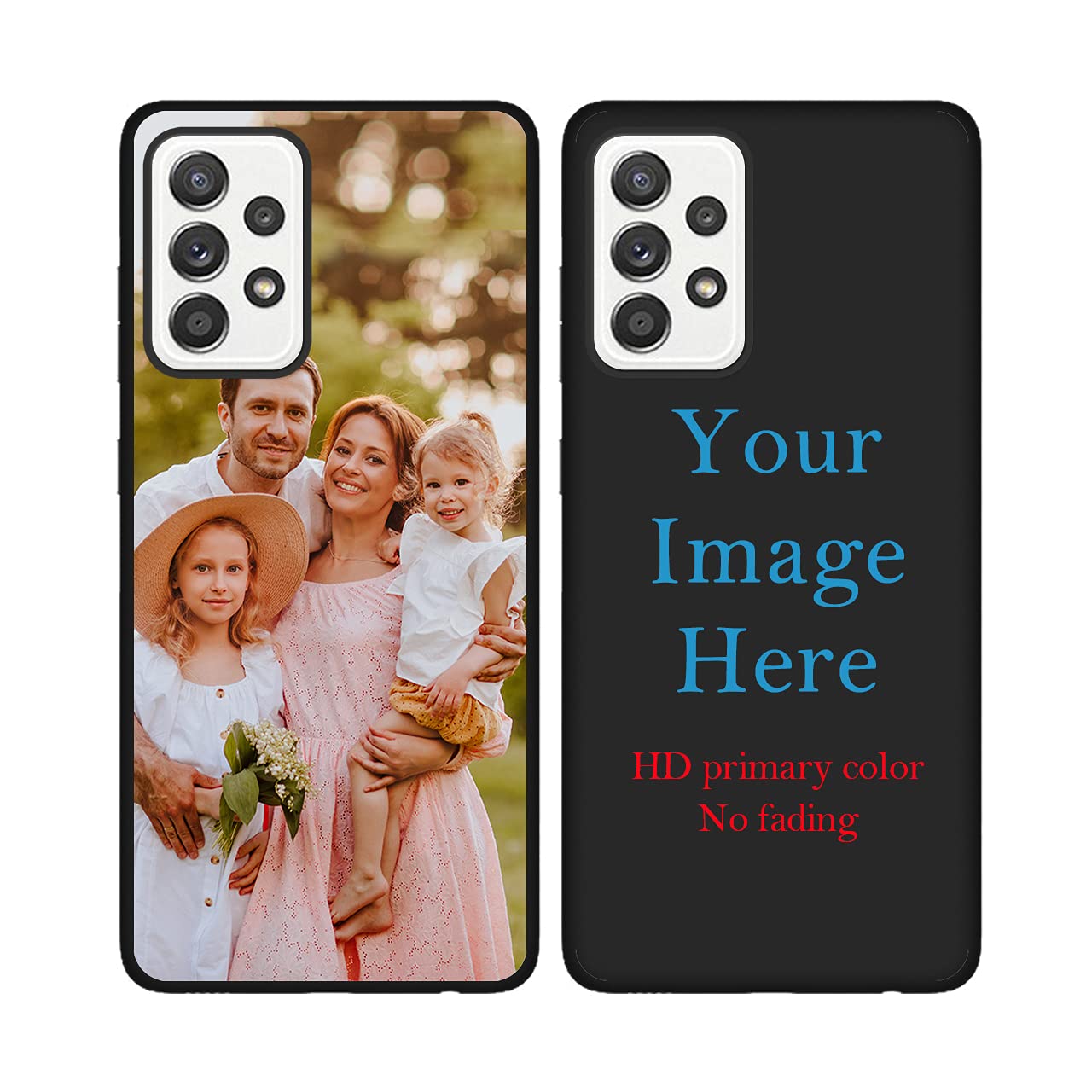 Custom Samsung Galaxy A52 5G Phone Case - Personalized Photo/Text/Name Design - Anti-Scratch Shock-Resistant Soft TPU Protective Cover (Black) - Perfect for Everyday Use, Travel & Gift Giving