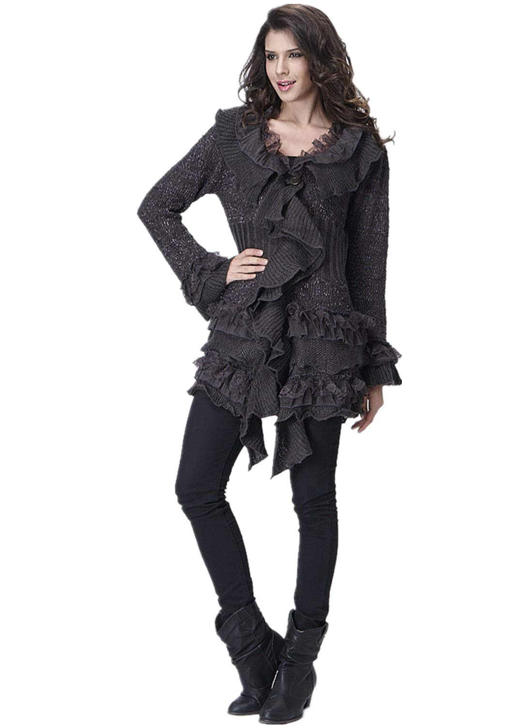 Simply Couture Women's Plus Size Casual Knit Long Sleeve Open Front Cardigan Sweater - Cozy Layering for Fall & Winter, Perfect for Office, Lounge & Weekend Outfits