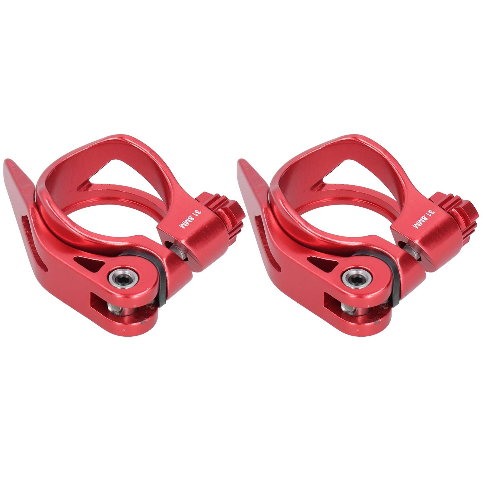 Quick Release Seatpost Clamp 2Pcs - Aluminum Alloy Bike Seat Clip for Cycling & MTB