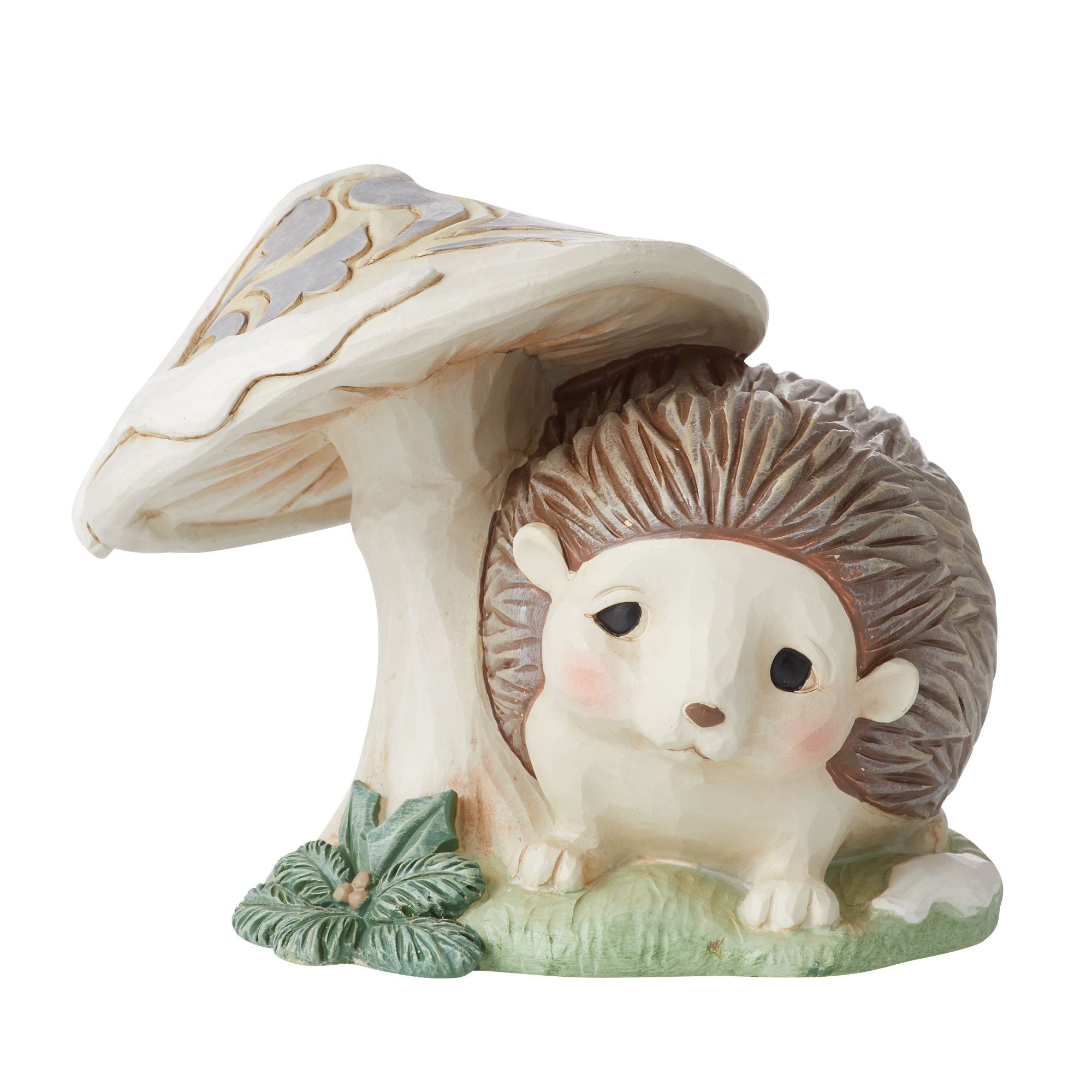 Woodland Hedgehog Figurine by Mushroom - Handmade Cute Hedgehog Decor for Home, Garden, and Office - Perfect Gift for Nature Lovers and Animal Enthusiasts