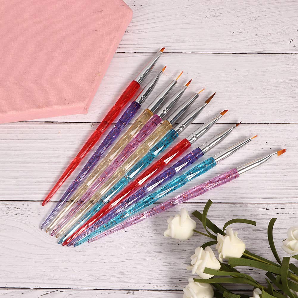 Professional Nail Art Pen Set - 10PCS Nail Polish Brushes & Dotting Tools Kit for DIY Nail Designs, Manicure, Salon & Home Use - Perfect for Beginners & Nail Art School Students