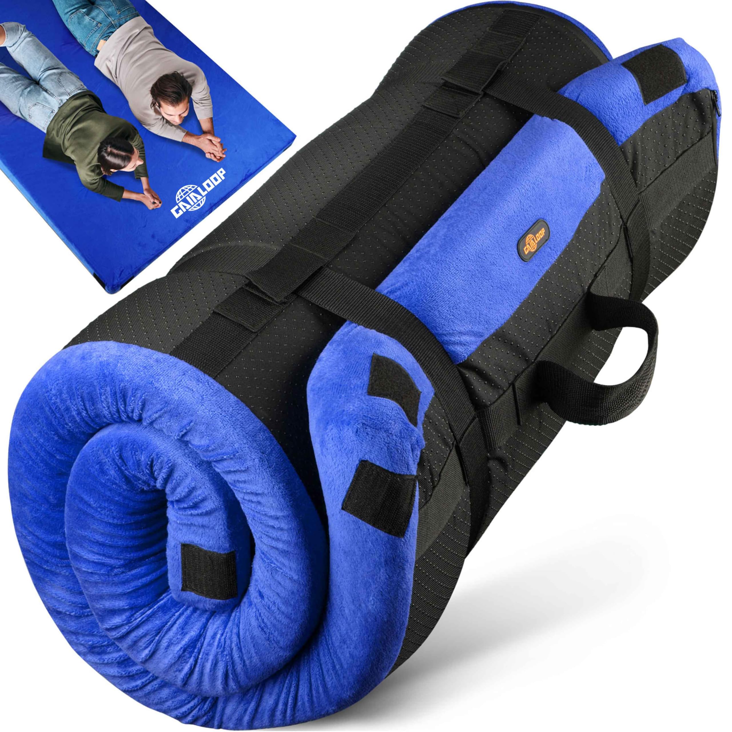 3 Inch Thick Memory Foam Camping Mattress - Portable Sleeping Pad for Tent, Car & Cot | Lightweight Roll-Up Floor Mat for Glamping, Guest Sleepovers & Outdoor Adventures