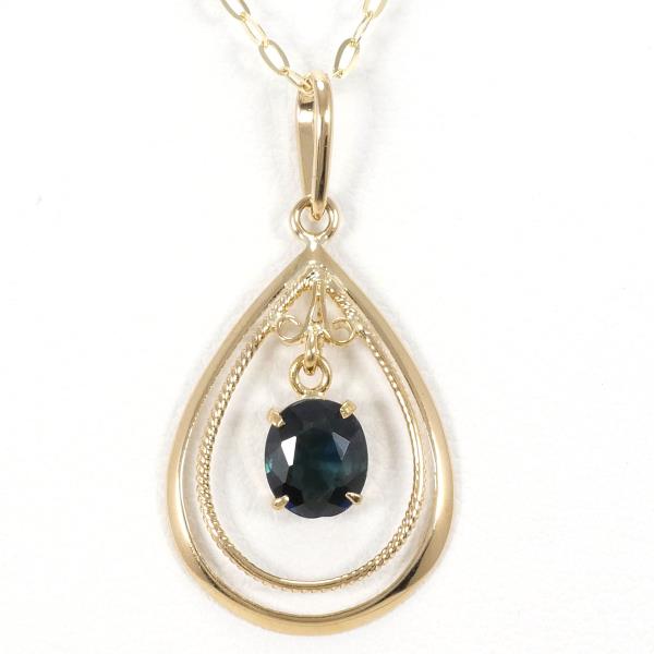 18K Yellow Gold Sapphire Necklace | Genuine Sapphire Pendant | Elegant Jewelry Gift for Women | Perfect for Weddings, Anniversaries & Special Occasions