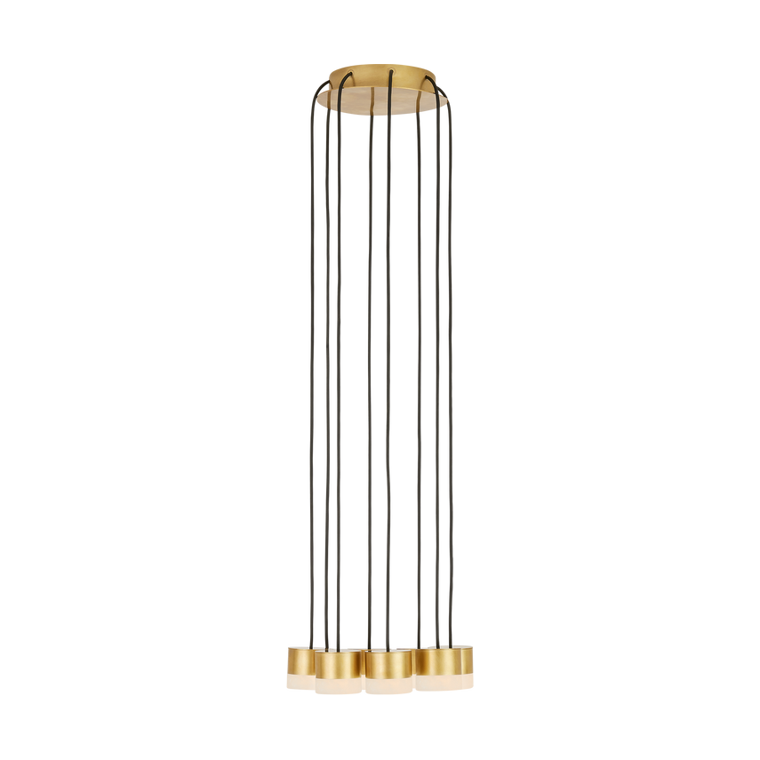 Elegant Gable Alabaster 8-Light Crystal Chandelier - Modern Ceiling Lighting Fixture for Dining Room, Living Room & Bedroom Decor