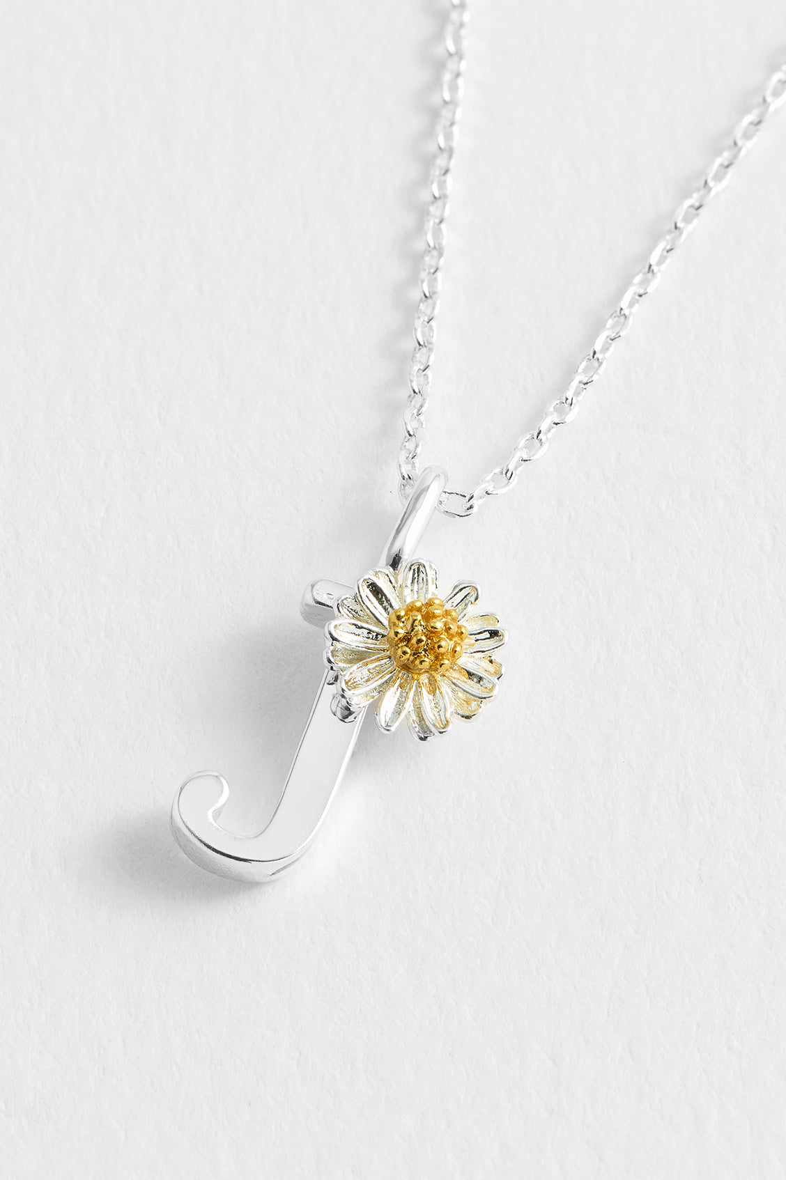 Wildflower Initial Pendant Necklace - Personalized Floral Letter Jewelry for Women - Perfect Gift for Birthday, Anniversary & Mother's Day