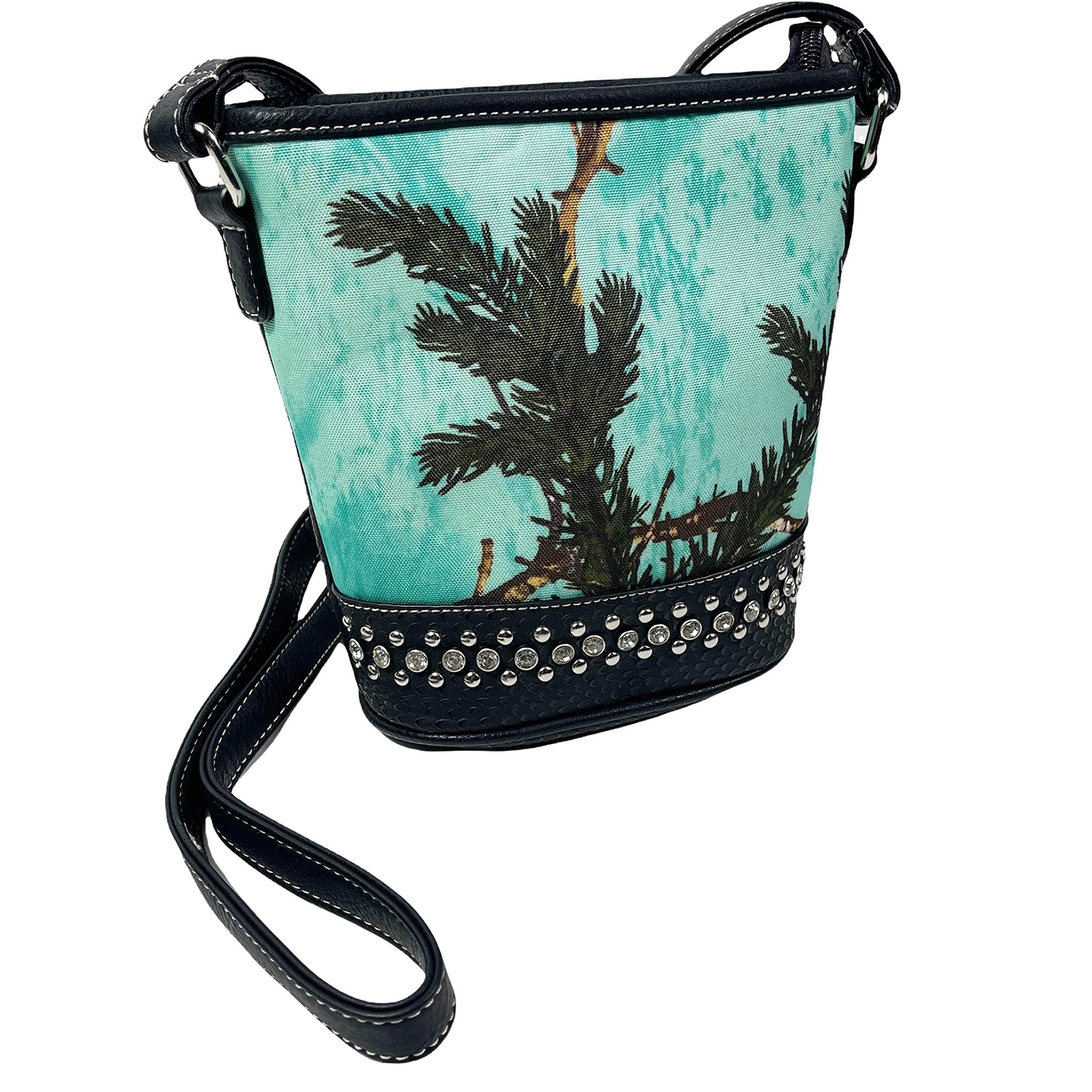 Urbalabs Camouflage Hunting Purse - Western Style Small Rhinestone Handbag & Tote for Cowgirl & Country Girls - Perfect for Hunting, Outdoor Adventures & Country Events