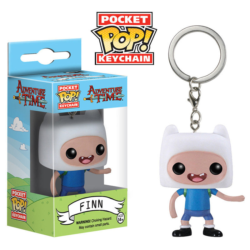 Adventure Time Finn Pocket Pop! Vinyl Keychain - Cute Collectible Figure for Backpacks, Keys & Gifts | Cartoon Network Merchandise