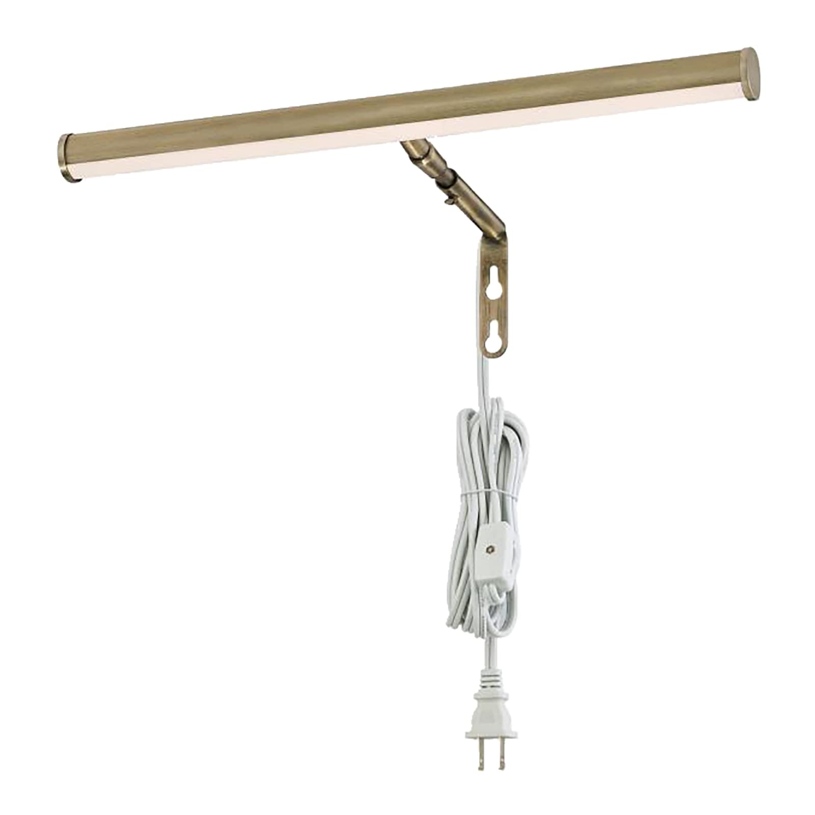 Ciata 14-Inch Adjustable LED Picture Light for Wall Art - 15W Metal Frame Light with In-Line On/Off Switch & E12 Candelabra Base in Antique Brass - Perfect for Gallery Displays, Home Decor & Artwork Illumination