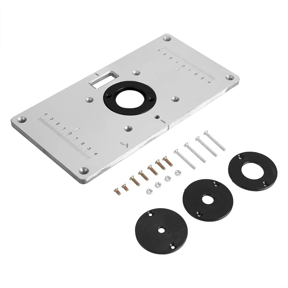 Aluminum Router Table Insert Plate Benches - 235mm x 120mm x 8mm - Durable Woodworking Workbench Accessories for DIY Projects & Professional Carpentry - Perfect for Router Table Upgrades & Workshop Organization