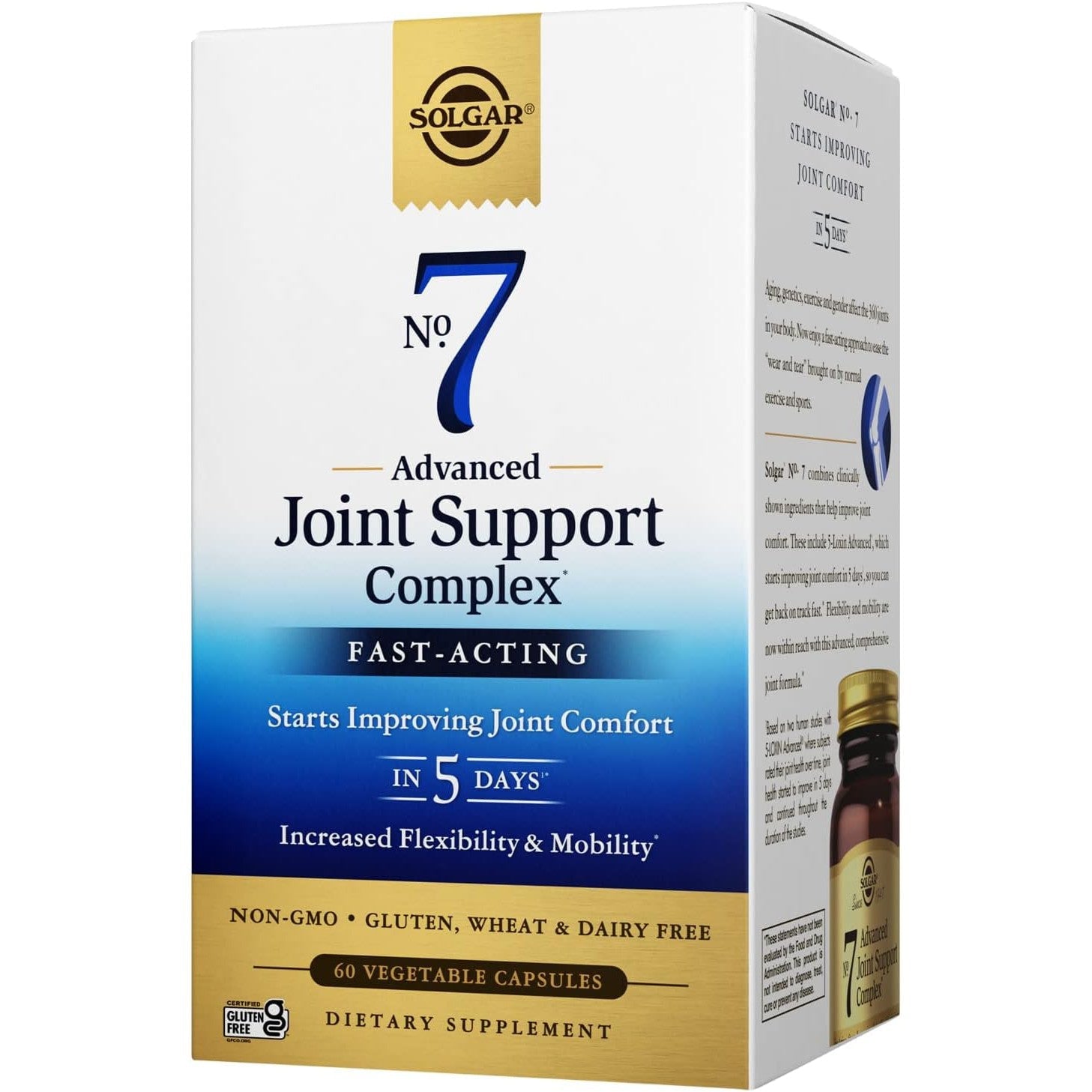 Solgar No.7 Advanced Joint Support Complex - Glucosamine, Chondroitin & MSM Supplement for Joint Health & Mobility - Supports Active Lifestyle & Exercise Recovery