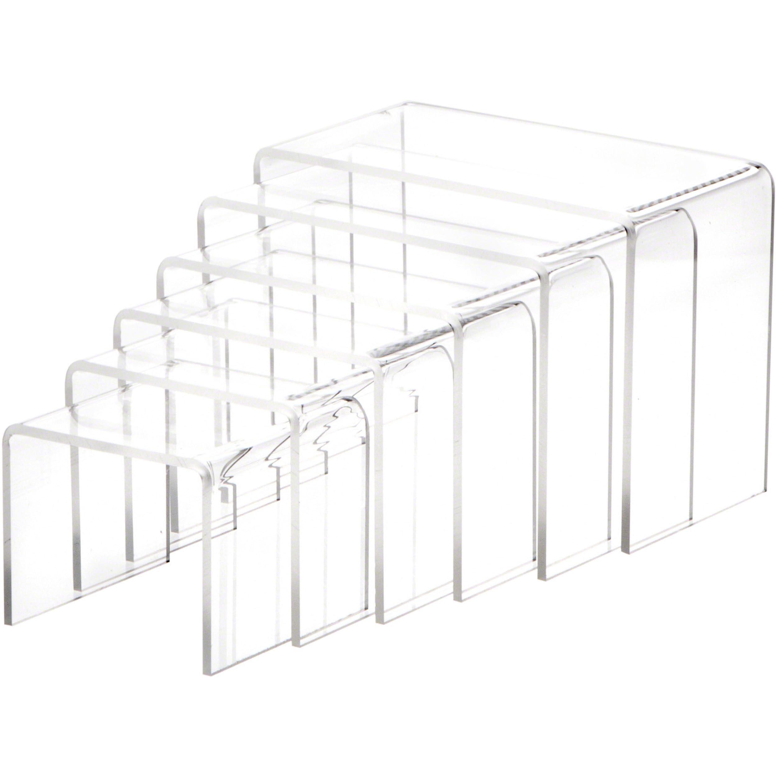 Plymor Clear Acrylic Rectangular Display Risers - 4