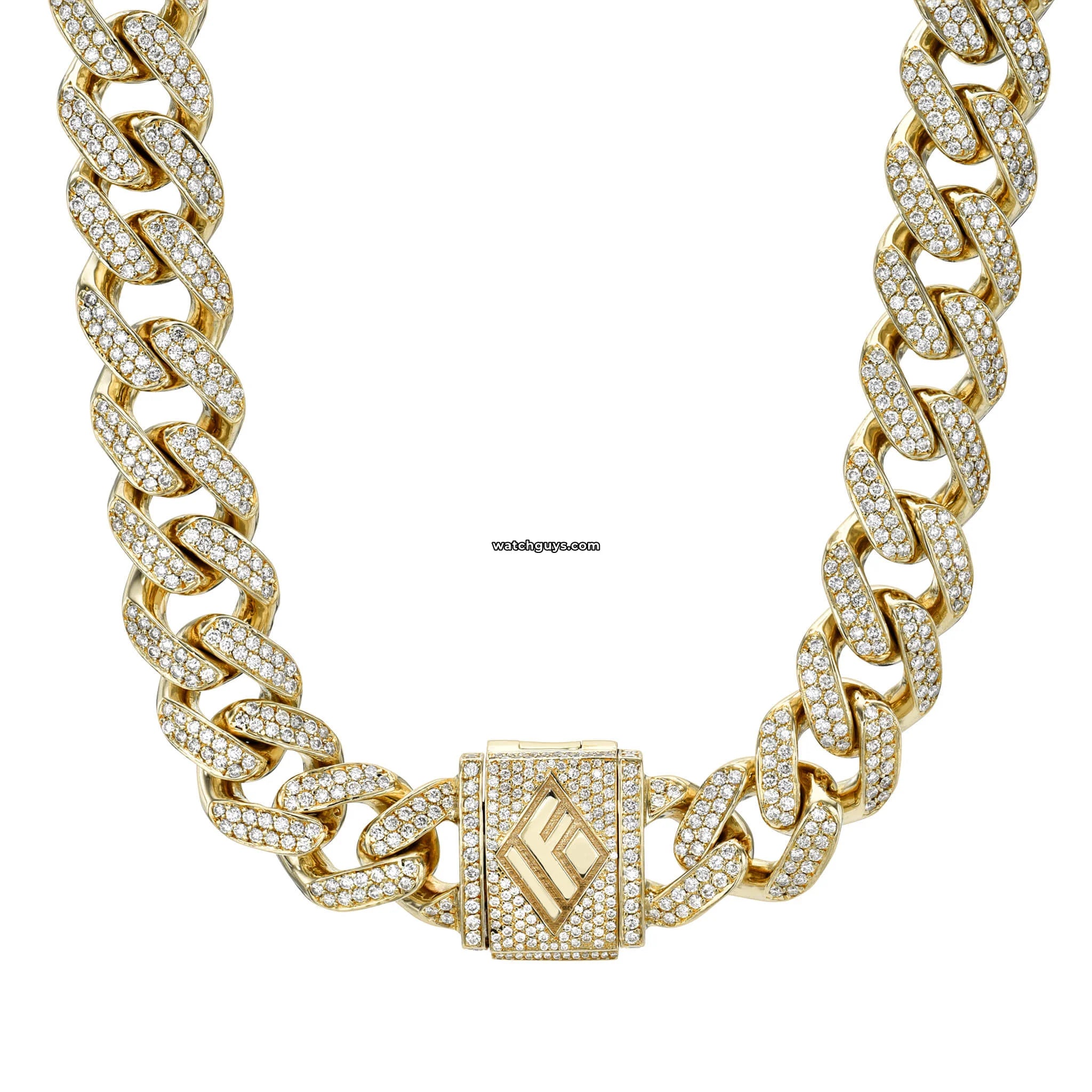 21 Carat 14K Yellow Gold Diamond Cuban Link Chain for Men - Luxury Hip Hop Jewelry for Parties, Gifts & Special Occasions