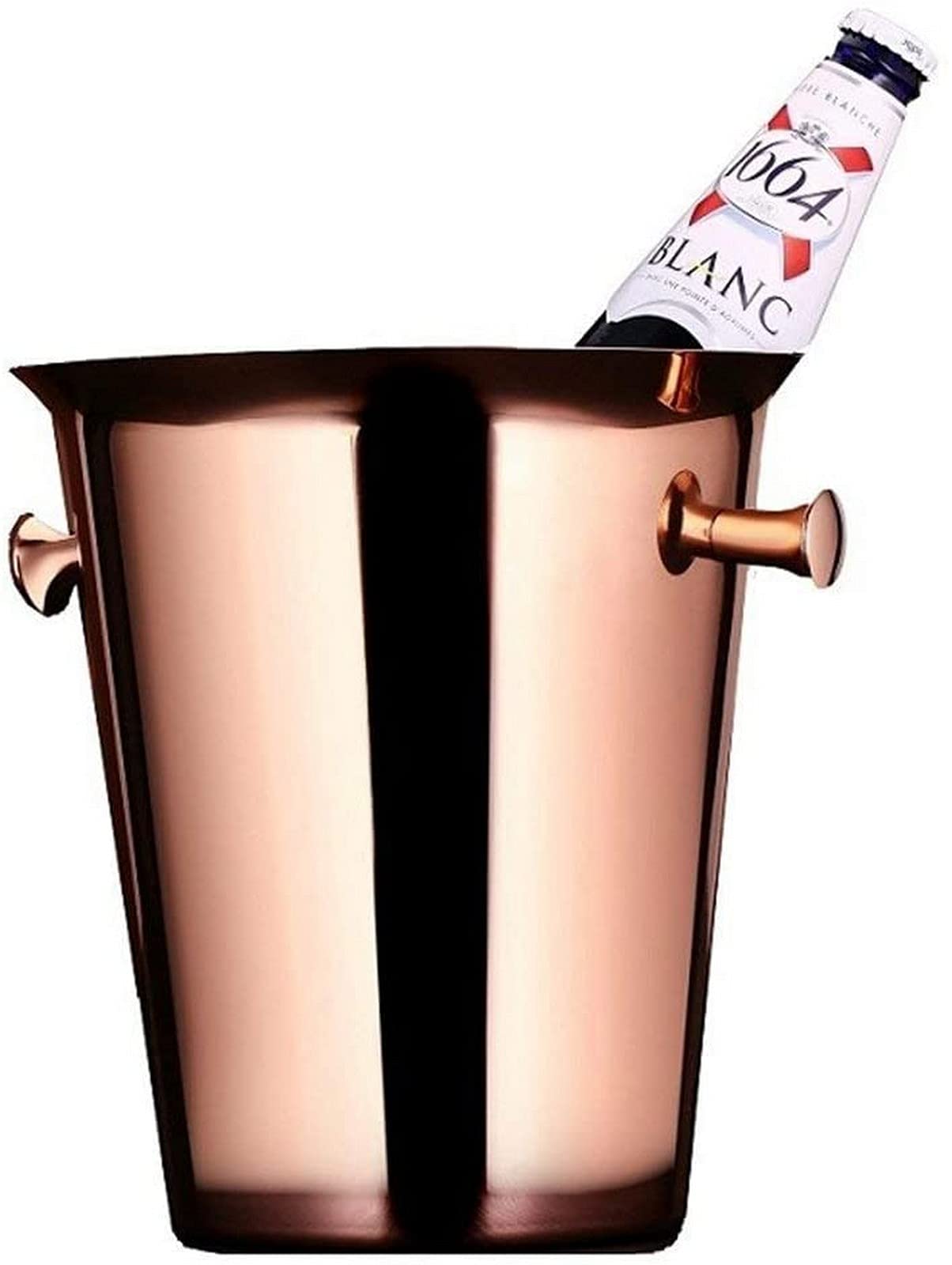Premium Stainless Steel Ice Bucket for Wine & Champagne - Elegant Rose Gold Bar Accessory for Parties, Weddings & Home Entertaining