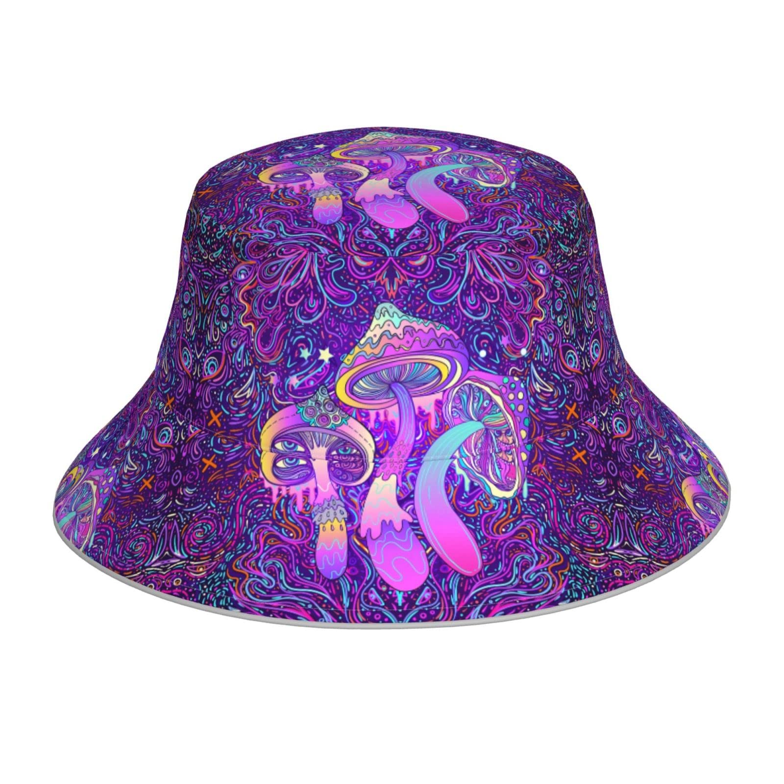 Stylish Mushroom Bucket Hat for Women & Men - Cute Packable Sun Hat for Teens, Summer Travel & Beach Outfits - Perfect Fisherman Hat for Outdoor Activities, Vacations and Fashion Accessories