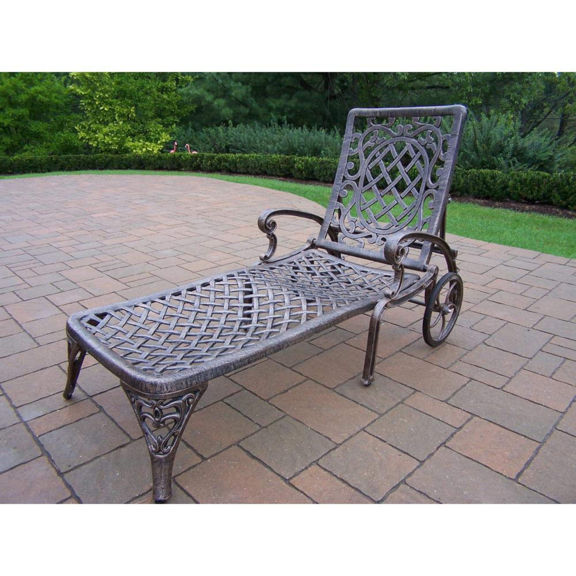 Premium Mississippi Cast Aluminum Chaise Lounge - Weather-Resistant Outdoor Patio Furniture for Poolside, Garden & Backyard Relaxation