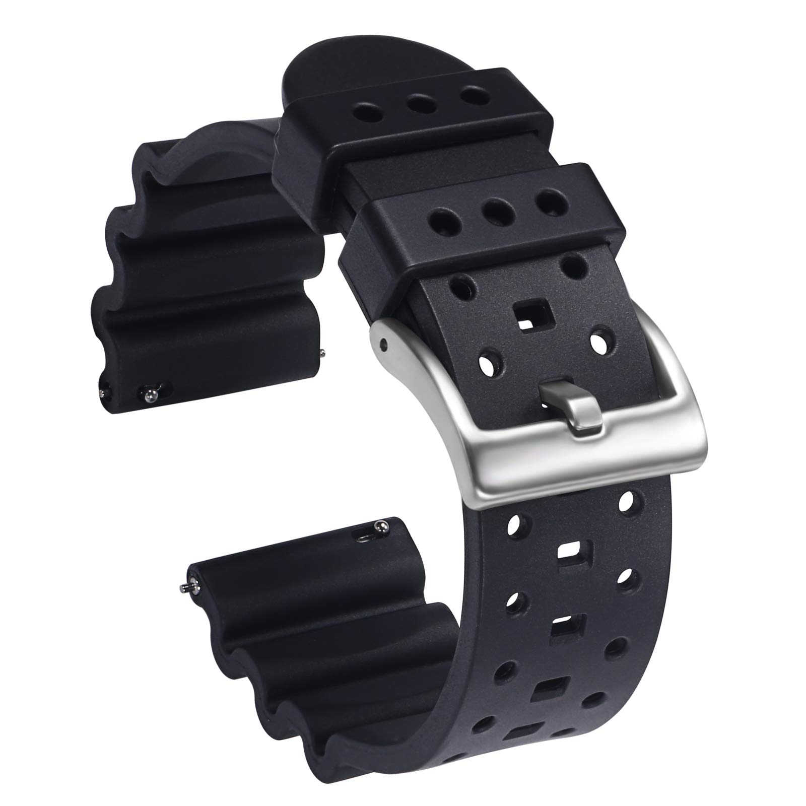 Carty Silicone Watch Bands Quick Release Rubber Watch Straps for Men & Women - Premium Quality Waterproof Durable Sport Replacement Band (20mm, 22mm, 24mm) for Swimming, Running & Outdoor Activities
