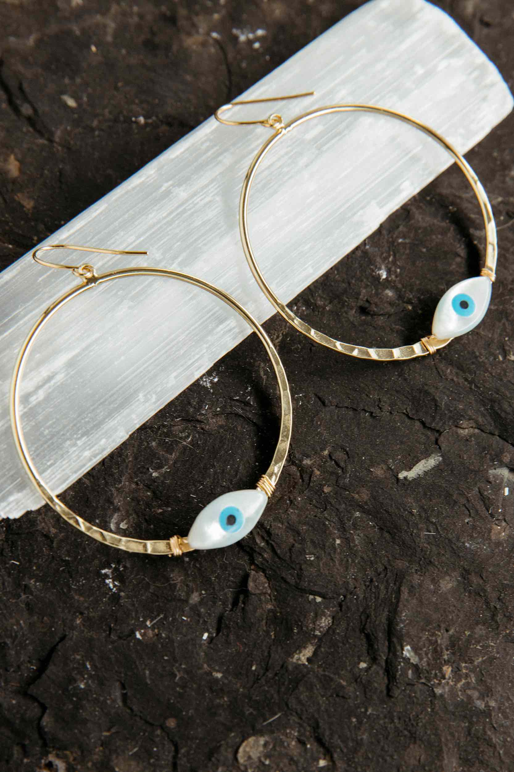 Evil Eye Protection Earrings for Women - Spiritual Jewelry for Peace & Positive Energy - Perfect for Meditation, Yoga & Everyday Wear