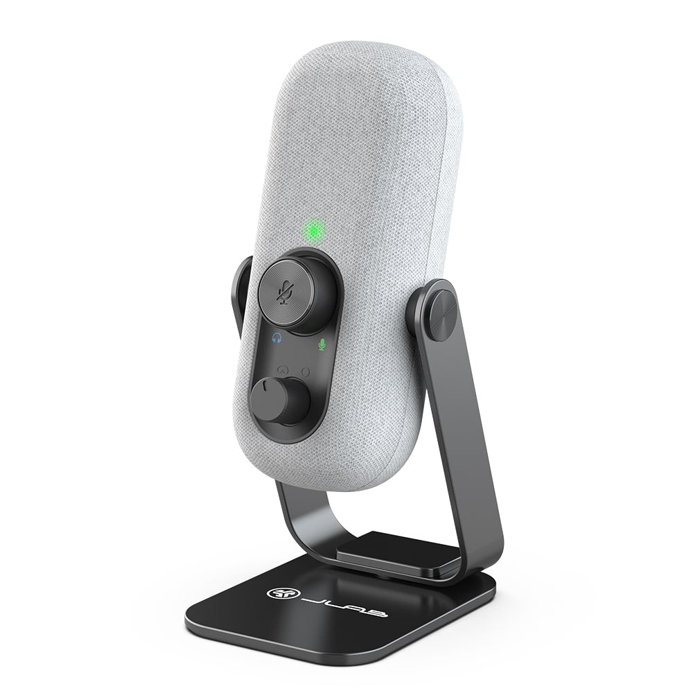 GO Talk USB Microphone - Professional Condenser Mic for PC, Mac, Laptop - White | Perfect for Podcasting, Streaming, Gaming & Voice Recording