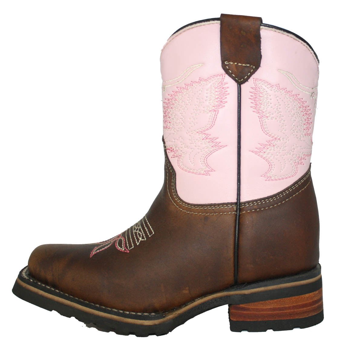 **Kids' Leather Cowboy Boots for Toddler Boys - Square Toe Western Rodeo Boots - Perfect for Rodeo, Halloween & Western Dress-Up**