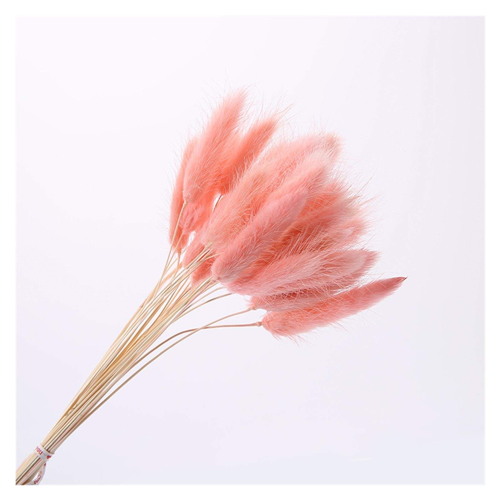 Artificial Flowers & Natural Dried Rabbit Tail Grass Bouquet - 60pcs Light Pink Floral Arrangement for Home Decor, Wedding Centerpieces & DIY Crafts