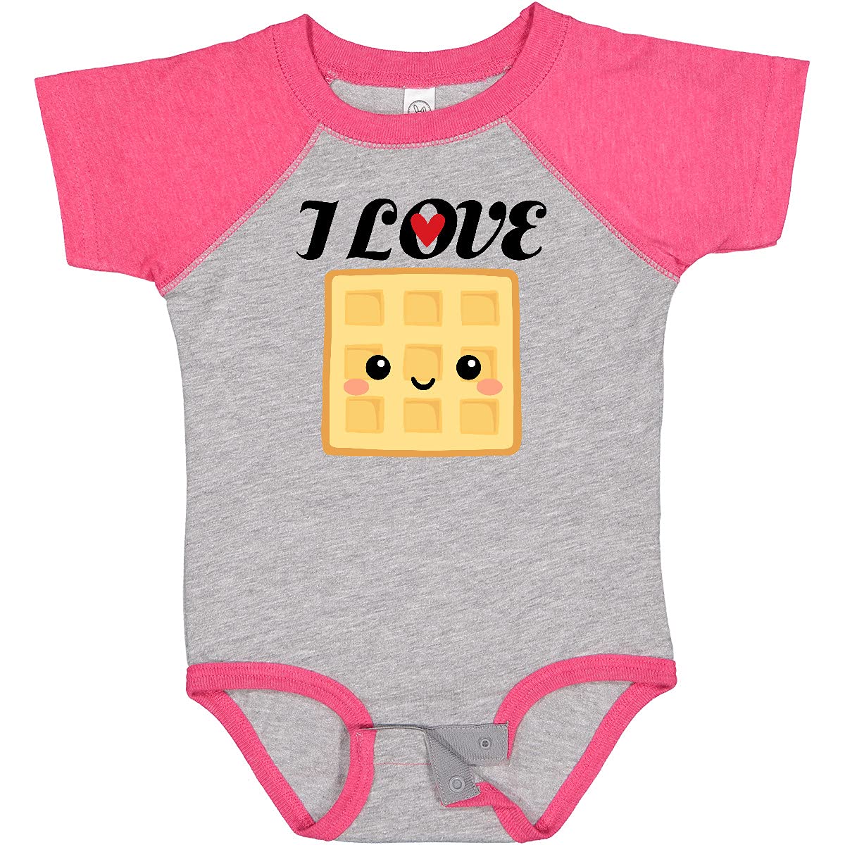 Inktastic Waffle Lover I Love Waffles Baby Bodysuit - Cute & Comfortable Infant Onesie for Waffle Enthusiasts - Perfect for Breakfast Outings, Family Photos & Playdates