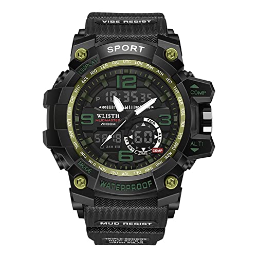 APFKKF Men's Digital Sports Watch - Waterproof LED Luminous Smartwatch with Multi-Function for Running, Swimming & Outdoor Activities