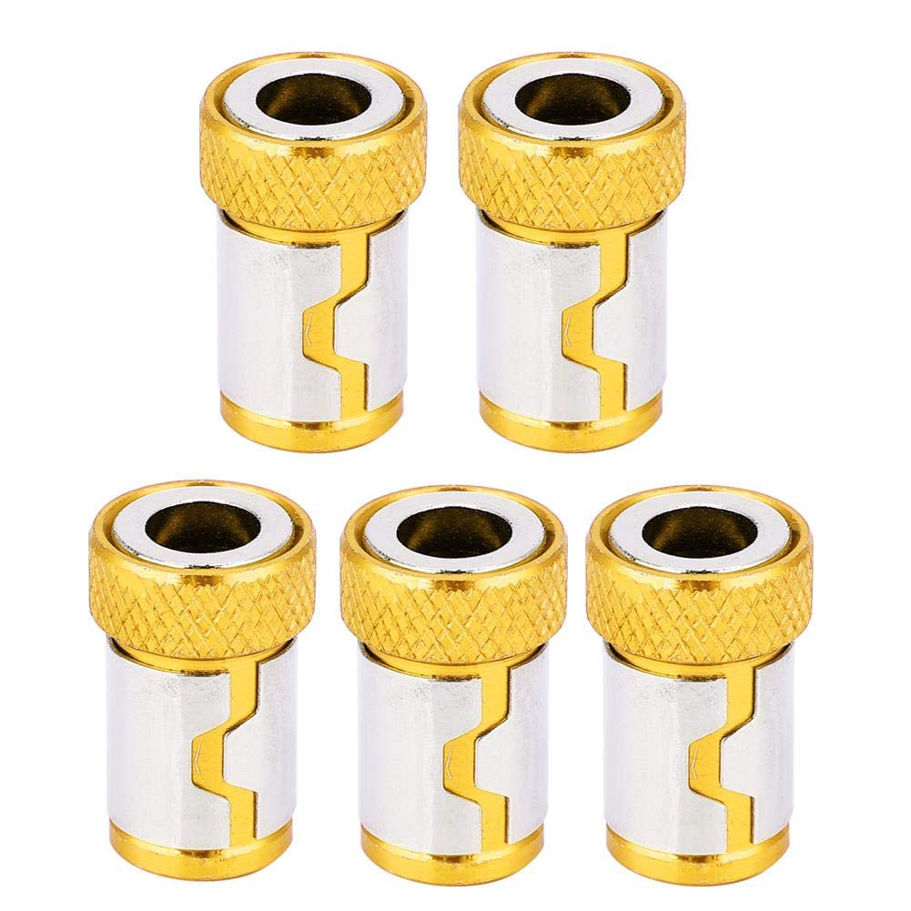 5Pcs Magnetic Screwdriver Bit Holder Rings - 15x23mm Aluminum Alloy Magnetizer for 1/4