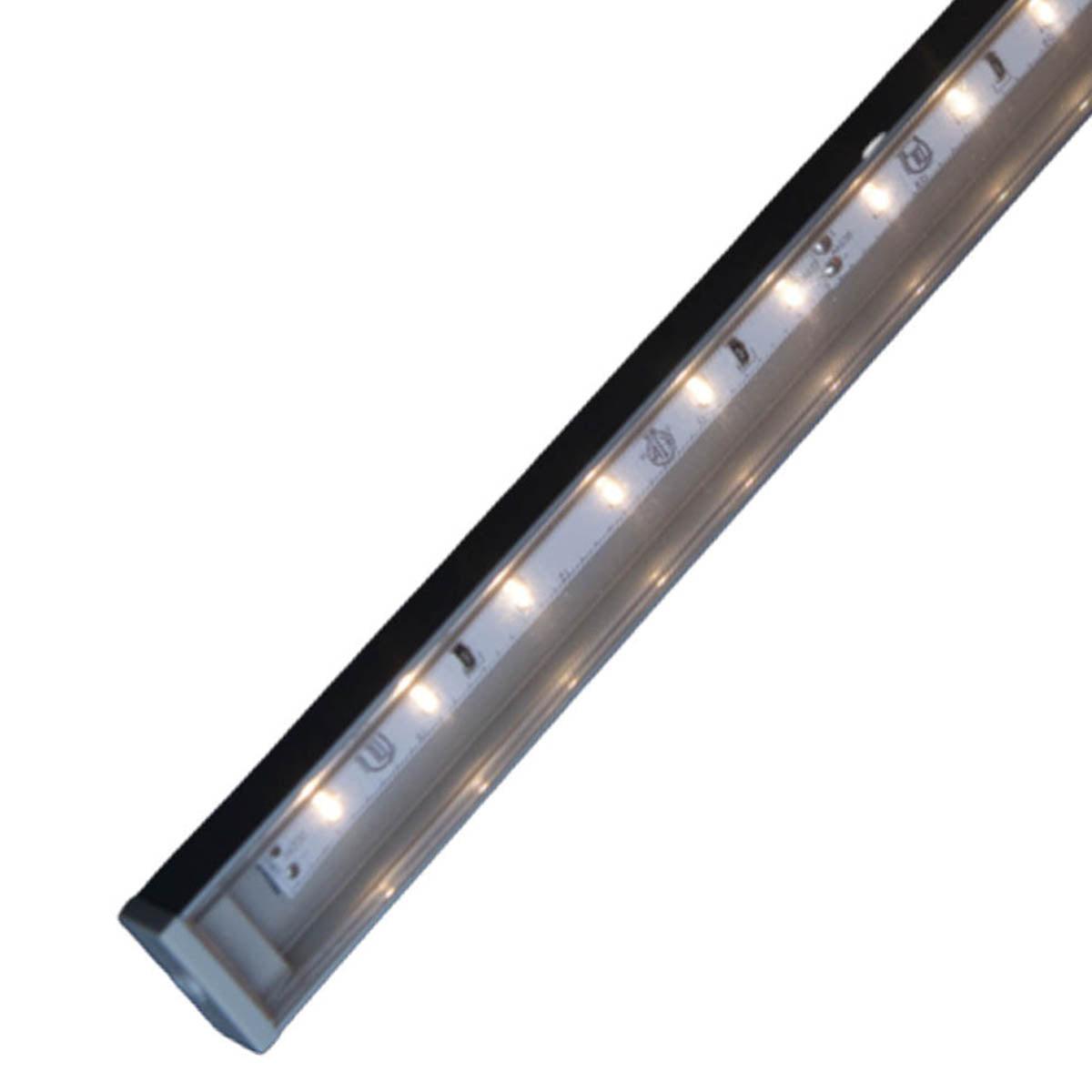 48in LED Tape Light with Clear Channel Cover - Flexible Strip Lighting for Under Cabinet, Shelves, and Home Decor