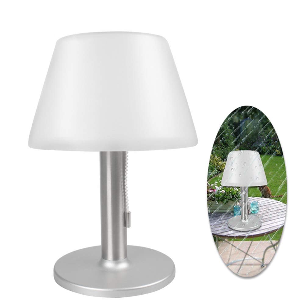 AKDSteel LED Desk Lamp - Waterproof Stainless Steel Solar Powered Table Light for Bedroom, Office & Outdoor Use - Perfect for Reading, Studying & Camping