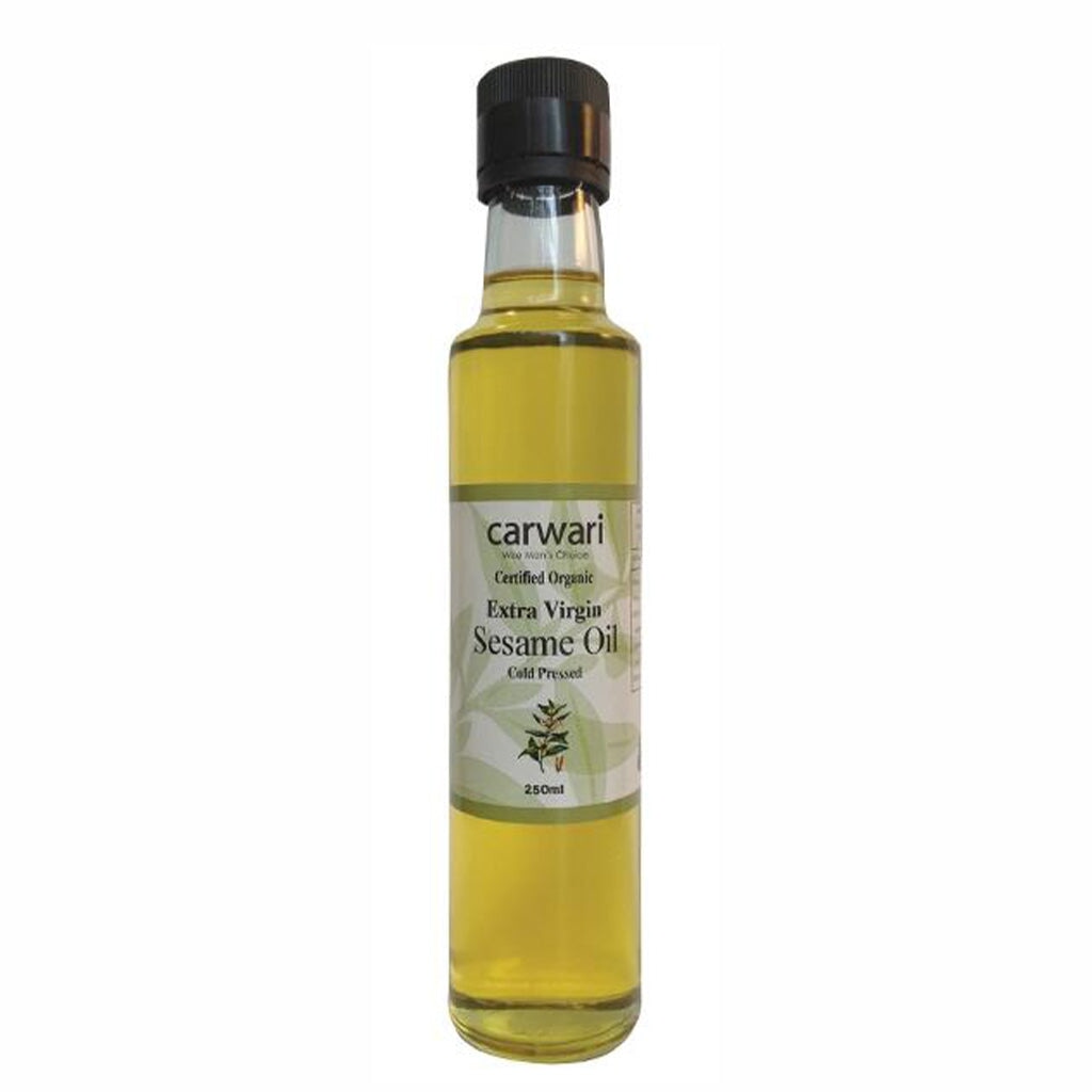Organic Extra Virgin White Sesame Oil - Cold Pressed, Unrefined, 100% Pure - Perfect for Asian Cooking, Salad Dressings & Natural Hair Care