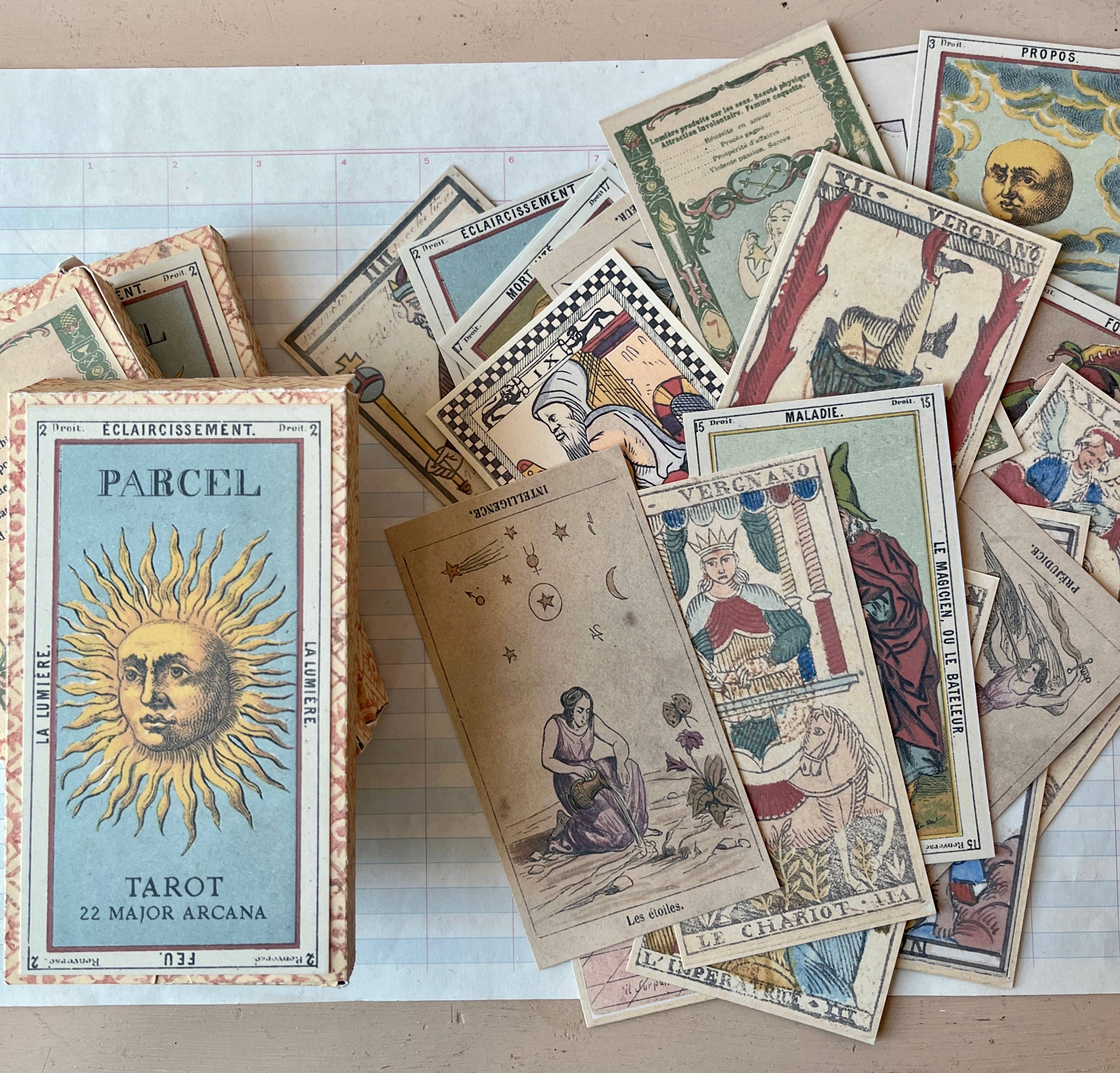 Premium Parcel Tarot Deck - 78 Cards with Major & Minor Arcana for Divination, Fortune Telling & Spiritual Guidance | Perfect for Beginners & Professional Readers