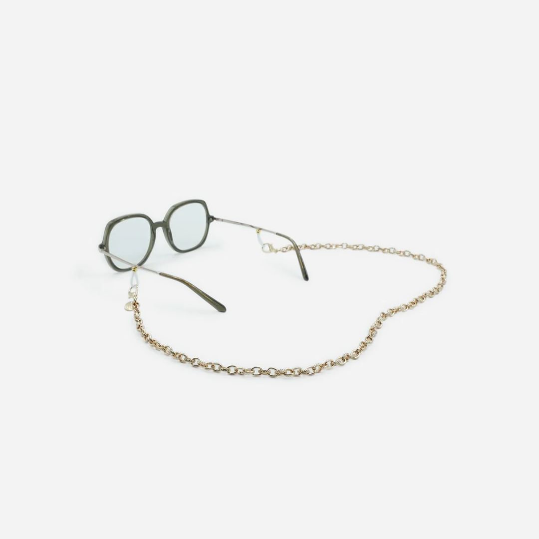 Aya Gold Eyeglass Chain - Stylish & Adjustable Eyewear Holder for Women & Men - Perfect for Reading, Work, and Outdoor Activities