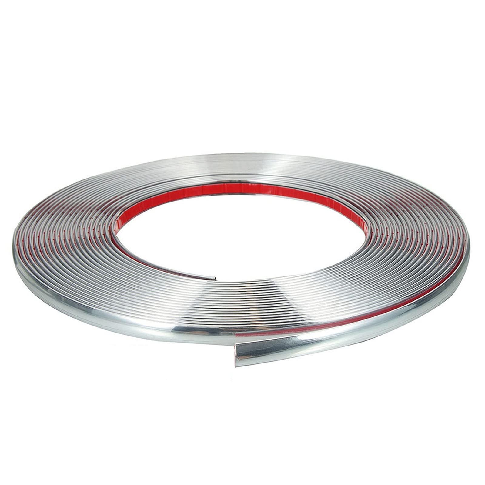 8mm Chrome Car Trim Molding - 12Ft Self-Adhesive Side Protection for Cars & Trucks - Scratch-Proof Door & Window Guard