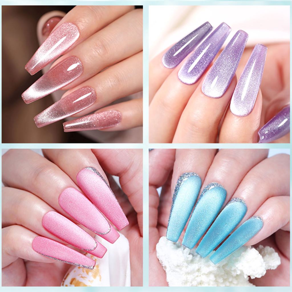Sea Blue Cat Magnetic Gel Polish Set - 6 Vibrant Colors for Long-Lasting Nails | Perfect for Salon, Home Manicures & Nail Art Designs