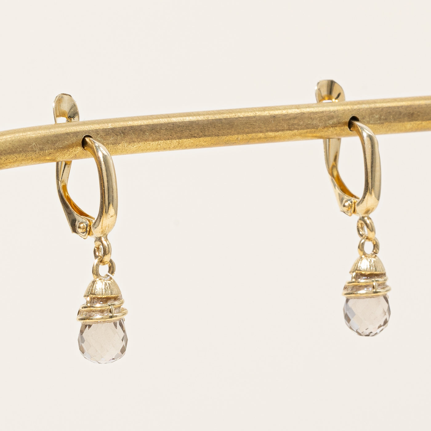 Briolette Cut Citrine Earrings 2.60ctw - Dangle Drop Earrings for Women, 14K Gold Plated Jewelry - Perfect for Weddings, Parties & Special Occasions