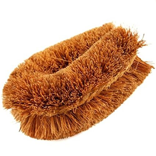 2 Pack Natural Coconut Fiber Brushes - Eco-Friendly Coir Vegetable Scrubber for Kitchen, Fruits & Dishes - Durable Coconut Husk Cleaning Brush for Organic Produce & Cookware (2 Pcs)