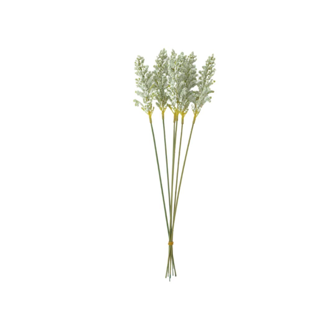 Artificial Vanilla Mini Foam Berry Spike Flowers - Fake Floral Bouquet for Home Decor, Wall Decoration, Wedding Centerpieces & DIY Crafts (12 Pack) - Perfect for Table Settings, Gift Wrapping and Seasonal Displays