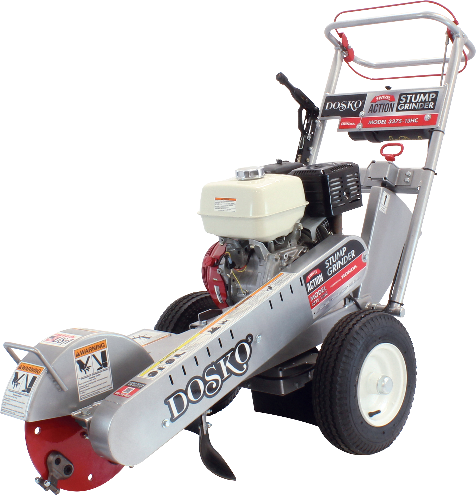 Dosko 337S 13HC Stump Grinder with Swivel & Honda GX390 Engine - 13 HP Gas Powered, 14 x 3/8 Cutter, Direct Drive - Perfect for Tree Removal, Landscaping & Yard Maintenance