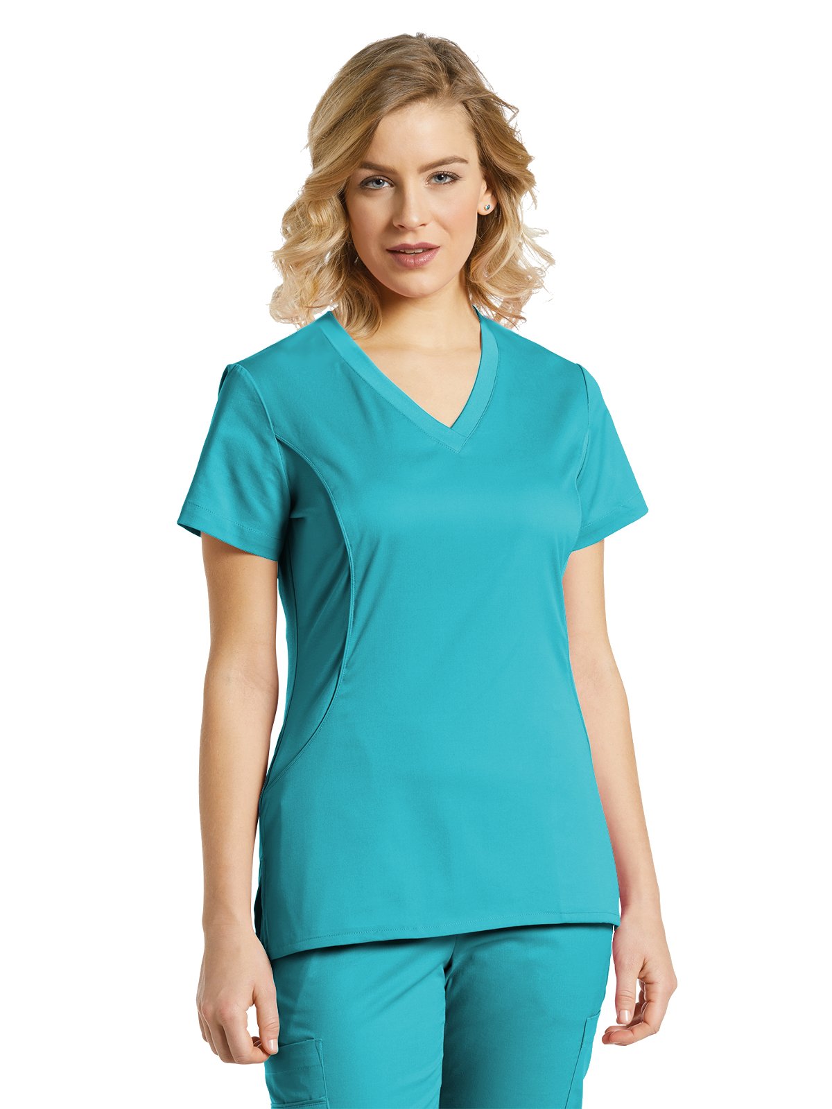 White Cross Allure Women's 722 V-Neck Scrub Top - Comfortable Medical Uniform for Nurses & Healthcare Professionals | Perfect for Hospital Shifts & Clinical Work