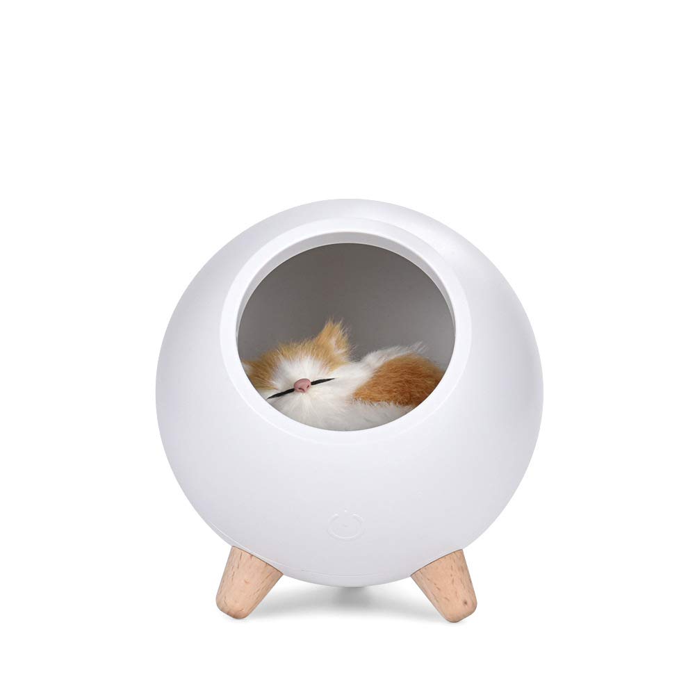 Cute Cat LED Desk Lamp - USB Rechargeable Night Light with Stepless Dimming, Home Decor Atmosphere Light for Bedroom, Living Room, Office | Perfect Gift for Girls, Kids & Cat Lovers | Study, Reading & Relaxation Lighting Solution