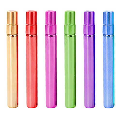 6Pcs Glass Perfume Test Tube Bottles Set - Mini Travel Perfume Containers for Sampling, Decoration & DIY Projects - Perfect for Home Fragrance Display, Wedding Favors, and Gift Packaging
