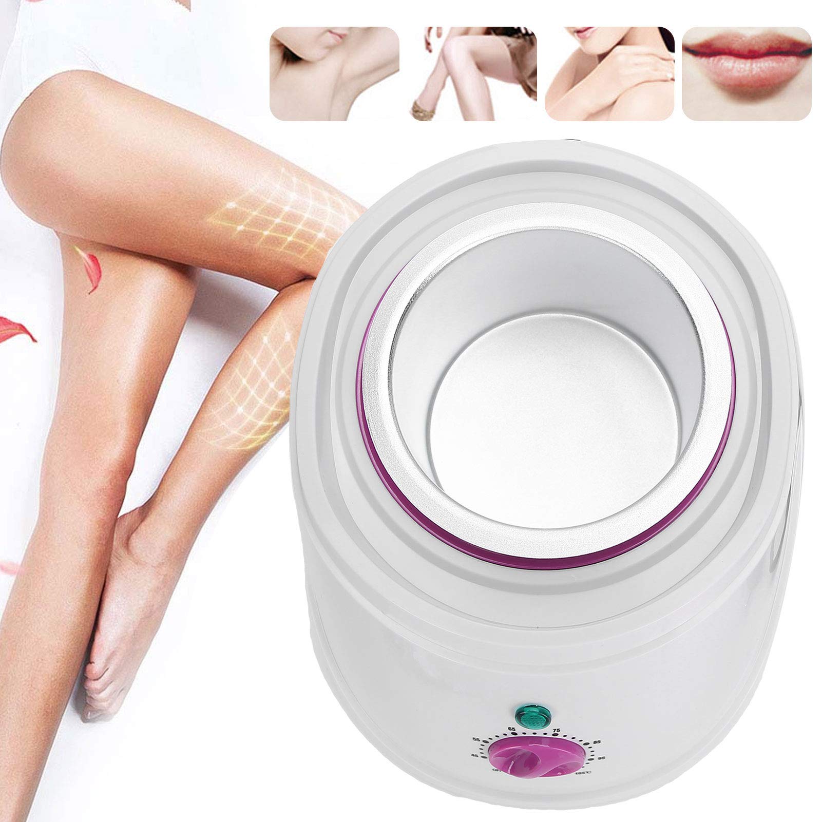Professional 150W Wax Heater for Hair Removal - Adjustable Temperature 45-150°C - Home Salon Wax Warmer Kit for Face, Legs, Arms & Bikini Area - Includes Roll-On Wax Applicator (Perfect for At-Home Spa Days & Salon-Quality Waxing)