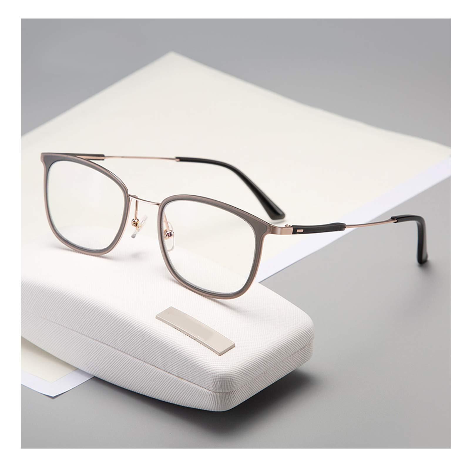 ZXCVBAS Smart Zoom Reading Glasses - UV Protection & Anti-Blue Light HD Lenses, Ultra-Light Auto-Zoom Design for Men & Women (+1.5 Strength) - Perfect for Computer Work, Reading & Outdoor Activities