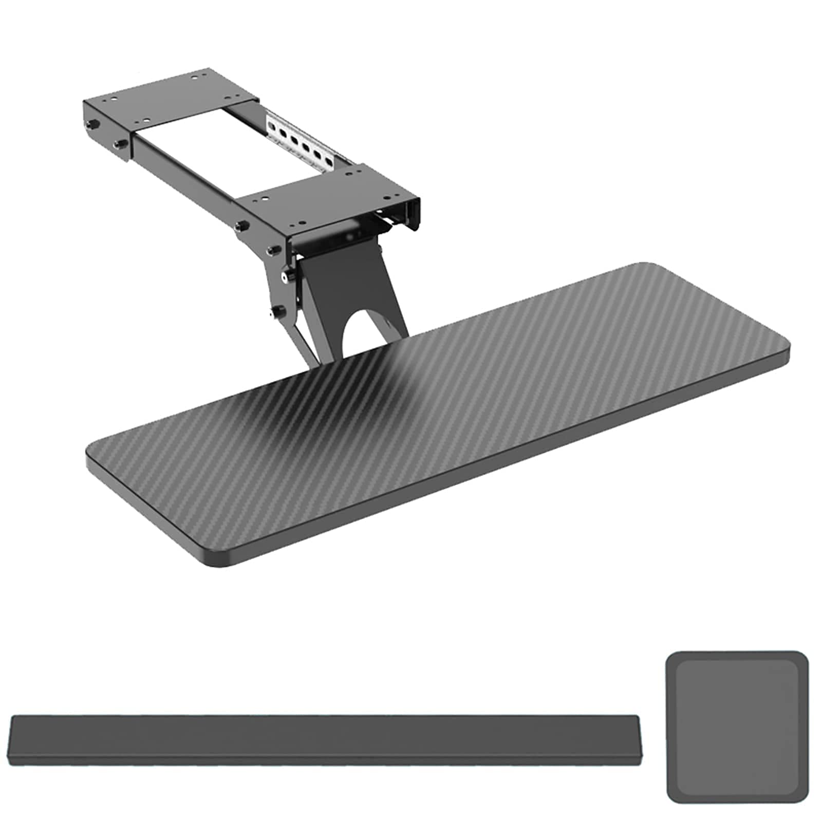 Ergonomic Under Desk Keyboard and Mouse Tray - Adjustable Slide-Out Drawer with Gel Wrist Rest - Perfect for Home Office, Gaming & Workspace Comfort